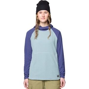 NWT Mountain Hardwear Summit Grid Tunic Hoodie - purple and green - small